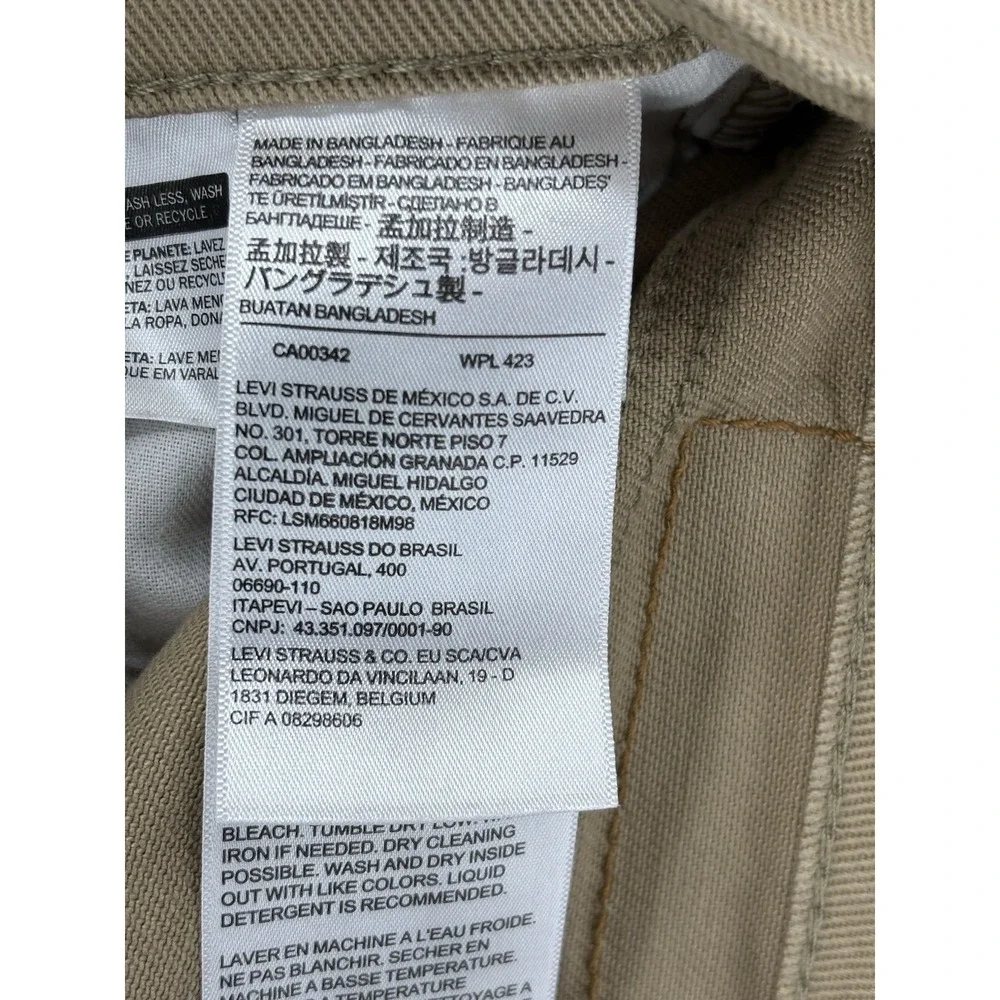 Levi's 512 Slim Taper Jeans Men's 28x32 (Fits 28x30) Khaki Tan Stretch Red Tab